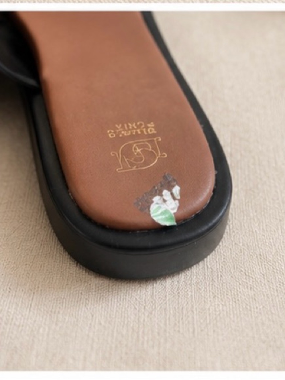Dune London Black Cross Strap Slide Sandals Size 9 - Picture 5 of 6